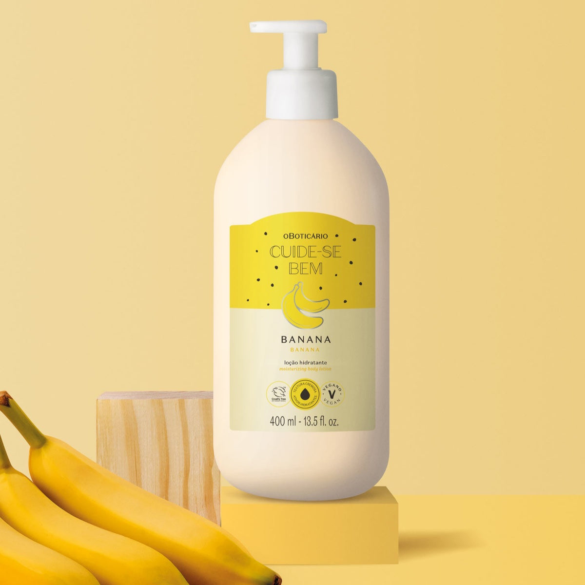 Loção Hidratante Corporal Cuide-se Bem Feira Banana, 400ml