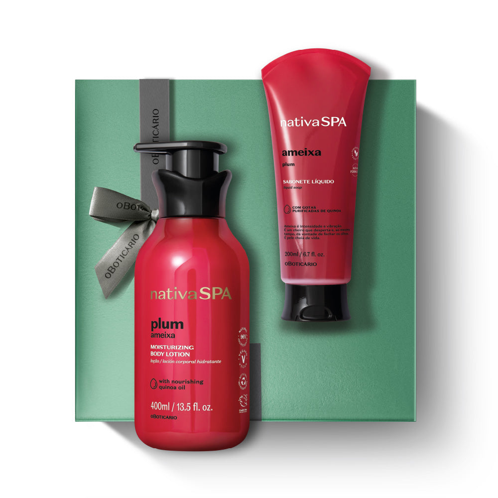 Kit de Natal Banho Relaxante Nativa SPA Ameixa