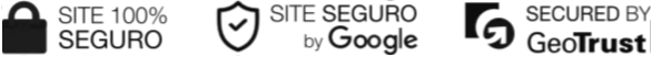 Site 100% seguro, site seguro by google, secured by geotrust