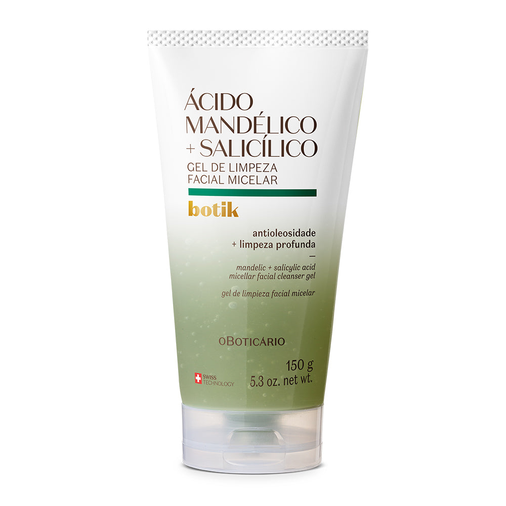 Gel de Limpeza Facial Micelar Ácido Mandélico + Salicílico Botik, 150g