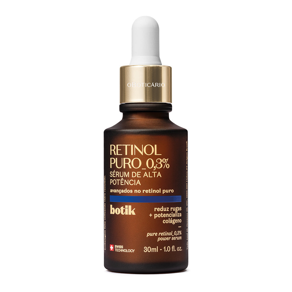 Retinol Puro 0,3% Sérum de Alta Potência, Botik, 30ml