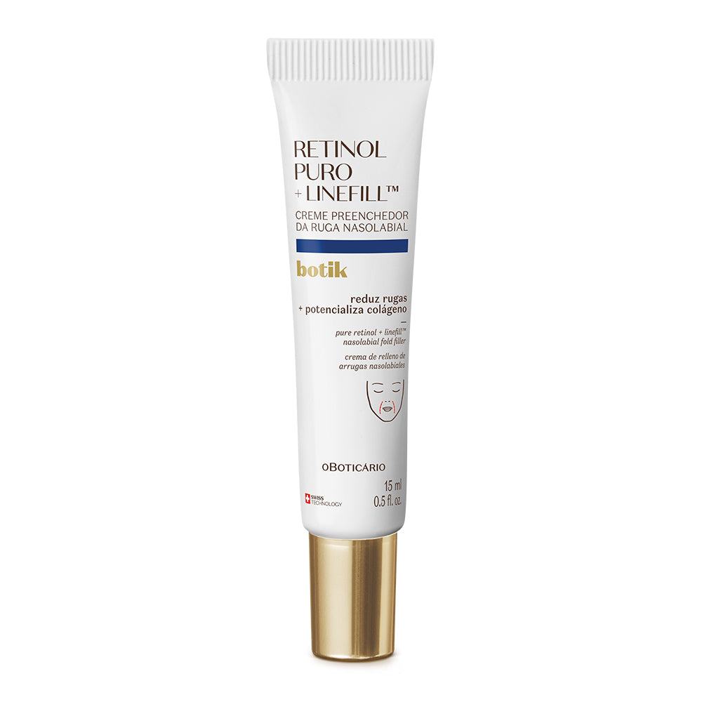 Retinol Puro + LinefillTM Creme Preenchedor da Ruga Nasolabial, Botik, 15ml