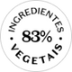 83% ingredientes vegetais